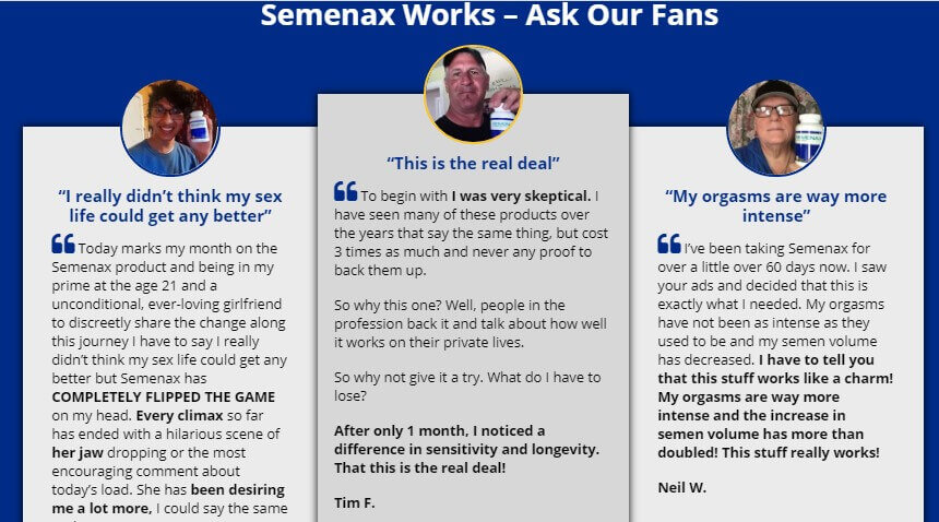 customer reviews of semenax