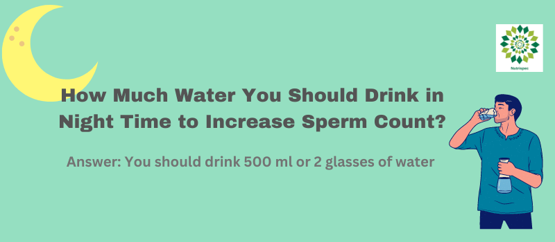 Night Time Water Intake Sperm Increase