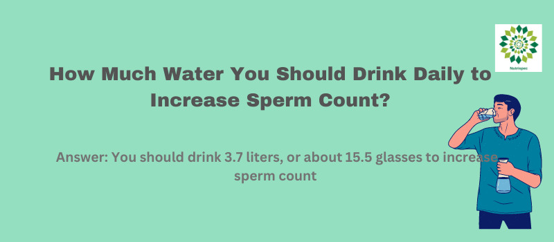 Water a Man Should Drink to Increase Sperm Count